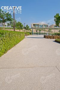 exposed aggregate Dubai Hills Project by Creative Concrete Concepts